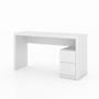Imagem de Escritório com Mesa para Computador 2 Gavetas Com Armário Prateleiras Portas Branco - FdECOR
