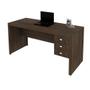 Imagem de Escritório com Mesa para Computador e Armário c/ Prateleiras 2 portas Rústico - FdECOR