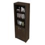 Imagem de Escritório com Mesa para Computador Simples Com Armário Pareteleira 2 Portas Rústico - FdECOR