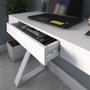Imagem de Escritório Completo Home Office 1 Gaveta 8 Prateleiras Branco - Artany Móveis