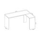 Imagem de Escrivanhinha de Canto Office Presence Branco Mesa de Computador para Quarto Escritório  - Demóbile