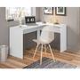 Imagem de Escrivanhinha de Canto Office Presence Branco Mesa de Computador para Quarto Escritório  - Demóbile