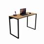 Escrivaninha 0,90m Noce Oro de Madeira e Metal para Home Office, Moderna, Compacta e Resistente - Abeflex Imagem de Escrivaninha 0,90m Noce Oro de Madeira e Metal para Home Office, Moderna, Compacta e Resistente
