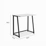 Imagem de escrivaninha 80cm home office dobravel estilo industrial branco com preto