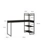 Imagem de Escrivaninha com Estante Alta Estilo Industrial 135cm com 03 Prateleiras Dynamica Yescasa