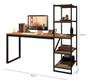 Imagem de Escrivaninha Estudo Home Office Industrial Para Escritório Mesa Trabalho Com Prateleiras