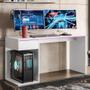 Imagem de Escrivaninha Gamer Movelove Mesa Gamer Start Flex Mdp De 136cm X 70cm X 45cm Branca