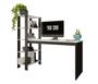 Imagem de Escrivaninha Home Office Estudo Escritório Prateleiras Artemis Mesa Industrial Nichos Sala Notebook Gamer Quarto Computador Simples Impressora