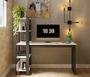 Imagem de Escrivaninha Home Office Estudo Escritório Prateleiras Artemis Mesa Industrial Nichos Sala Notebook Gamer Quarto Computador Simples Impressora