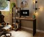 Imagem de Escrivaninha Home Office Estudo Escritório Prateleiras Artemis Mesa Industrial Nichos Sala Notebook Gamer Quarto Computador Simples Impressora