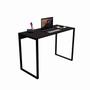 Imagem de Escrivaninha Industrial 0,90 cm Preta de Madeira e Metal para Home Office, Moderna, Compacta e Resistente