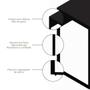Imagem de Escrivaninha Industrial 0,90 cm Preta de Madeira e Metal para Home Office, Moderna, Compacta e Resistente