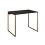 Imagem de Escrivaninha Industrial Base Ferro Dourado Tampo Mdp Preto 90x50
