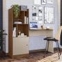 Imagem de Escrivaninha Job com estante com 2 prateleira e 1 porta - Albatroz