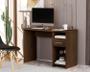 Imagem de Escrivaninha Mesa de Computador Dunrio com gaveta cor Cedro marrom rústico