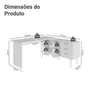 Escrivaninha Mesa de Escritório de Canto 3 Gavetas Branca Lisboa Madesa Imagem de Escrivaninha Mesa de Escritório de Canto 3 Gavetas Branca Lisboa Madesa