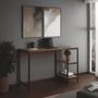 Imagem de Escrivaninha Mesa Estilo Industrial Com Prateleiras Notebook Escritório Multiuso