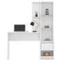 Imagem de Escrivaninha Mesa p/ Computador + Armário Alaska Branco Home Office Escritório - Bela Móveis