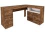 Escrivaninha/Mesa para Computador de Canto - 3 Gavetas 2 Portas Líder Evolution Imagem de Escrivaninha/Mesa para Computador de Canto