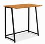 Imagem de escrivaninha para quarto com pes dobravel ideal para notebook estudo canela com preto