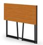 Imagem de escrivaninha para quarto com pes dobravel ideal para notebook estudo canela com preto