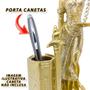 Imagem de Escultua Decorativa Estátua Dama Justiça Direito Enfeite Mesa Escritório Porta Caneta Cartão Visitas