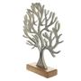 Imagem de Escultura arvore da vida decor metal prata florarte 27cm