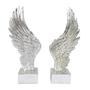 Imagem de Escultura Asa De Anjo Decorativa Prata 25X11X6Cm Kit 2Pc