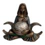 Imagem de Escultura Bruxa Wicca Triluna Lua Triplice 13 Cm Em Resina