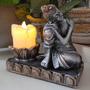 Imagem de Escultura Buda Tailandês Com Castiçal Para Incenso 05526