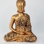 Imagem de Escultura Buda Thai Sentado - Estátua Decorativa Dourada