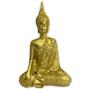 Imagem de Escultura Buda Tibetano 9X5 Cm Sentado Meditando Dourado