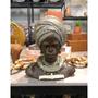 Imagem de Escultura Busto Mulher Africana 29x19cm Inverno Verão - 21141990