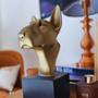 Imagem de Escultura Cachorro Decorativa em Poliresina Dourada 32x13x18cm Mart