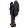 Imagem de Escultura Castiçal Anjo Negro Fêmea Ou Macho Em Resina 25 Cm