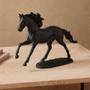 Imagem de Escultura Cavalo Em Poliresina Preto 26X37,5X7,5cm