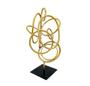 Imagem de Escultura Circulos Abstrato Decorativo Metal Dourado Luxo