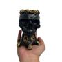 Imagem de Escultura Crânio Castiçal 13 cm em Resina Preto
