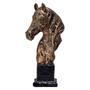 Imagem de Escultura De Busto Cavalo Enfeite Decoração Em Resina 23 cm