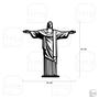 Imagem de Escultura de Parede Decoração Cristo Redentor 40x38cm