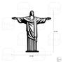 Imagem de Escultura de Parede Decoração Cristo Redentor 60x57cm