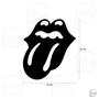 Imagem de Escultura de Parede Decorativo Musica Rolling Stones 50x43cm