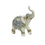 Imagem de Escultura de Resina Elefante Branco e Azul - 15CM