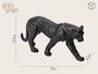 Imagem de Escultura Decorativa Adorno Enfeite Sala Leopardo Poliresina Animal Pantera Negra Luxo Mart