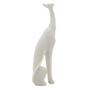 Imagem de Escultura Decorativa Cachorro em Resina Branco 37cm SS0258 BTC