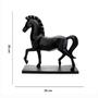 Imagem de Escultura Decorativa Cavalo Pieta em Cerâmica 35x35 Preto Fosco - D'Rossi