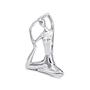 Imagem de Escultura Decorativa de Yoga em Porcelana 19,5x16x6 Prata G39 - Gran Belo