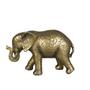 Imagem de Escultura Decorativa Elefante em Resina Dourado 14cm NA3047 BTC