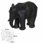 Imagem de Escultura Decorativa Elefante Preto Poliresina 20x27x14cm