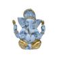 Imagem de ESCULTURA DECORATIVA GANESHA EM RESINA CINZA E DOURADA 11cm